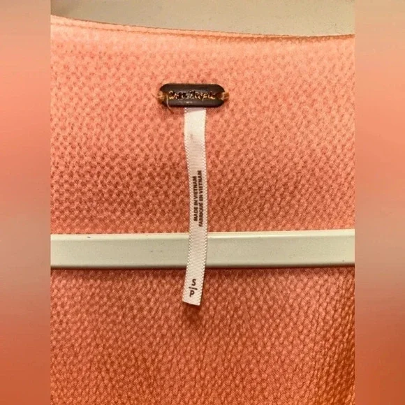 Free People NWOT Peach Scarlett Ruffle Mini Dress Size Small - Picture 8 of 9